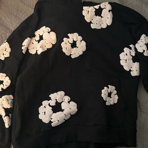 Black White Denim Tears Hoodie